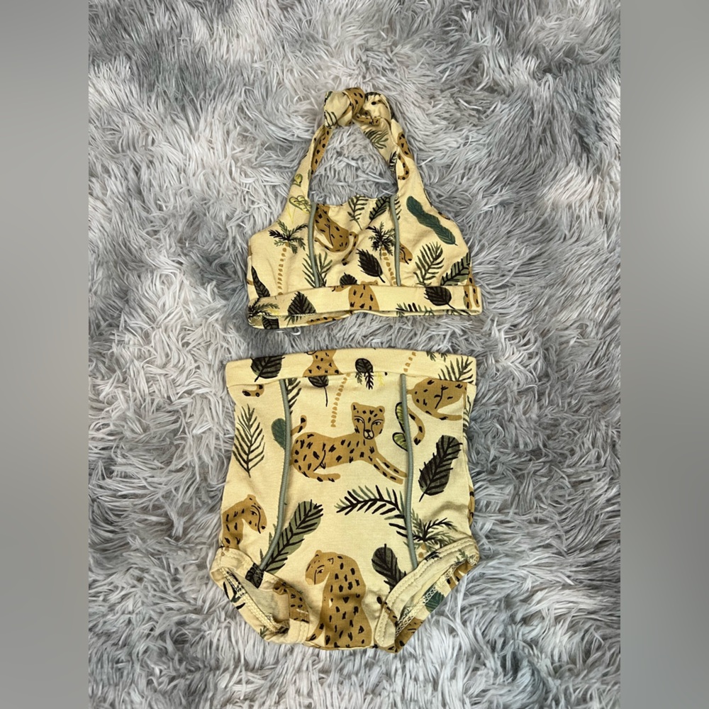 Kate Quinn Leopard Retro Halter Sunsuit